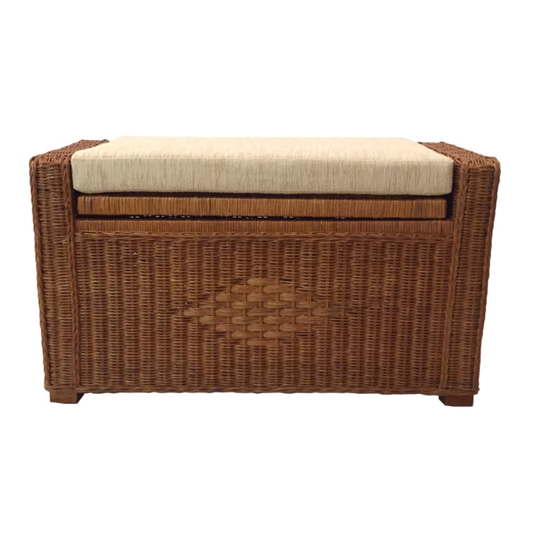 RattanWickerHomeFurniture Wicker Flip Top Storage Bench & Reviews Wayfair